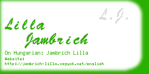 lilla jambrich business card